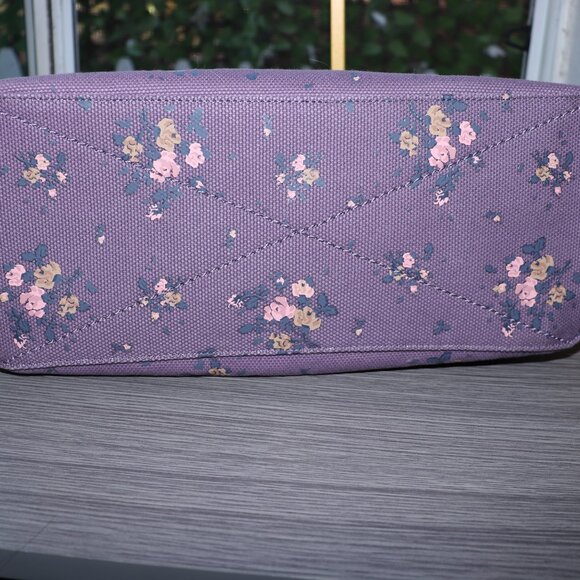 NWT DISNEY X COACH LTD ROSE BOUQUET ARISTOCRAT CANVAS DUSTY LAVENDER TOTE 91130 - Picture 4 of 7